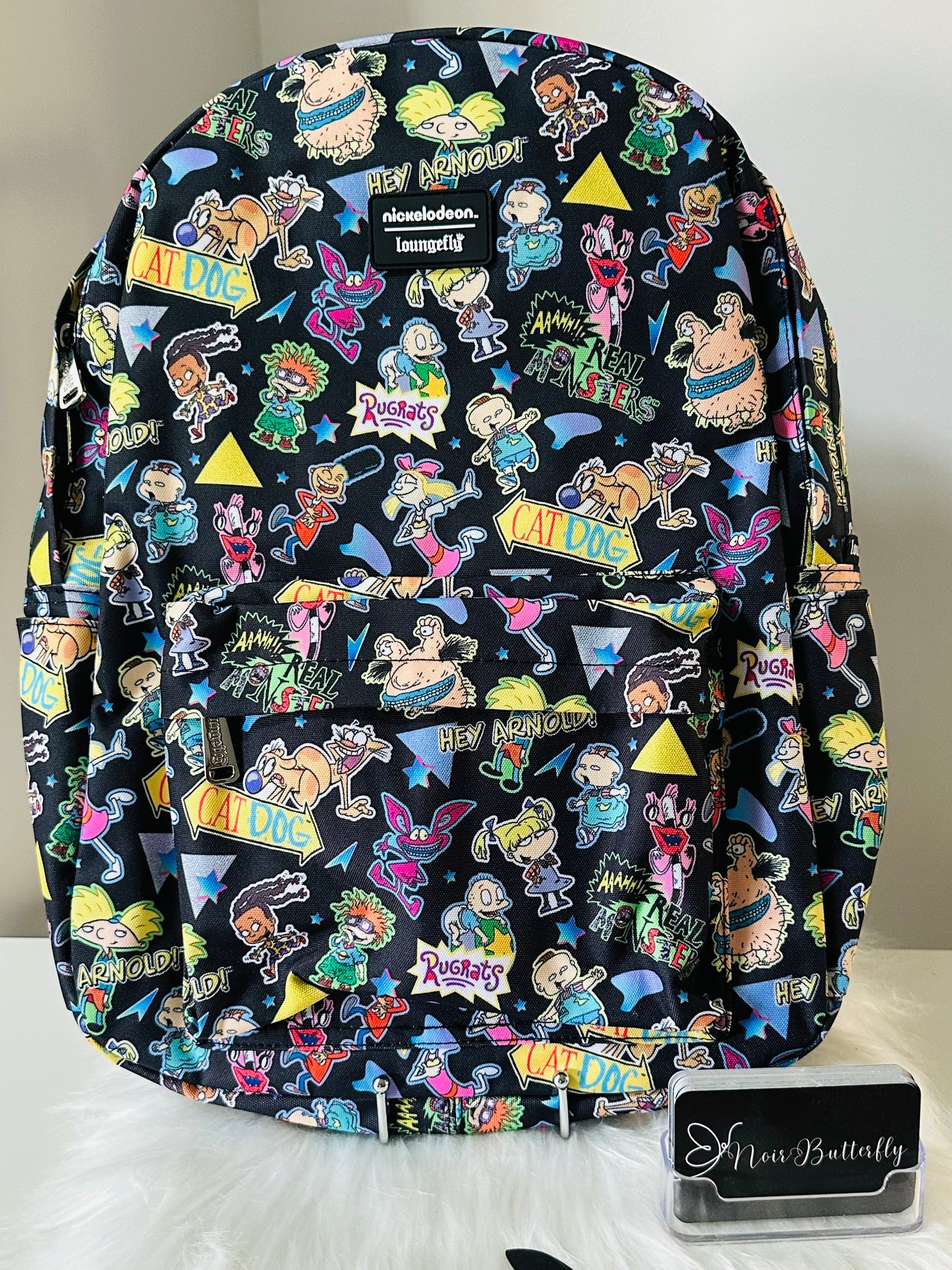 Loungefly Nickelodeon Retro Characters Full-Size Nylon Backpack